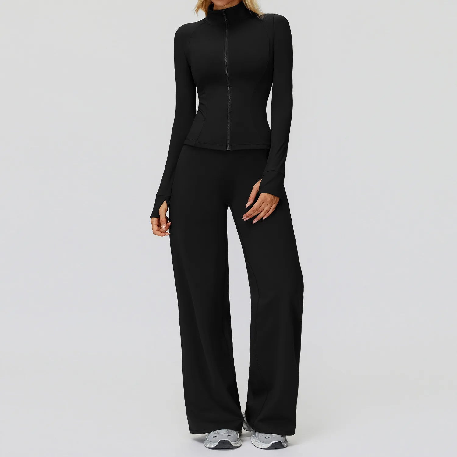 Yoga Set 2PCS Women Tracksuit Sportswear Workout Clothes Athletic Wear Gym Overalls Legging Fitness Top Long Sleeve Sports Suits