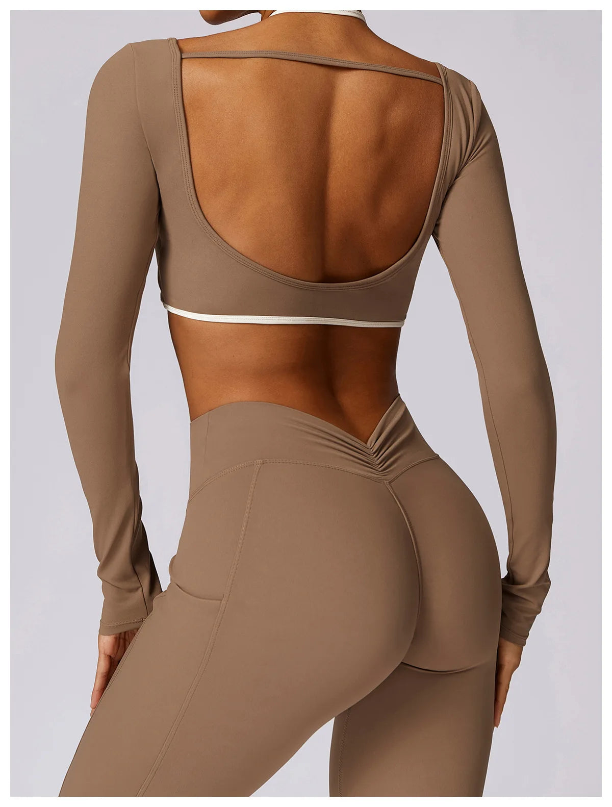 Hollowing Out Yoga Shirts For Women Long Sleeve Fitness Running Gym Clothes Workout Dry Fit Breathable High Elastic Sports Top