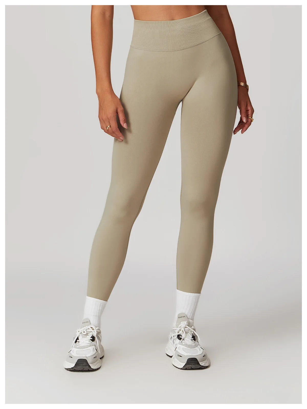Seamless Fitness Leggings Women Sport High Waist Elastic Ribbed Yoga Leggings Gym Jogging Quick Dry Push Up Slim Pants Female