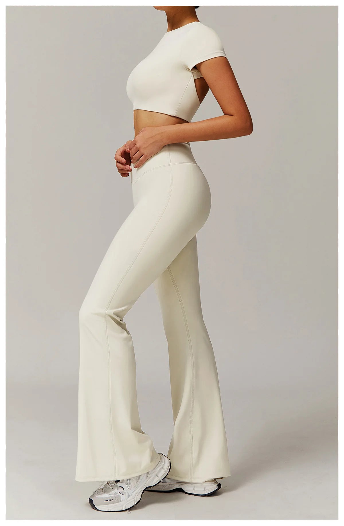 Gym Leggings Women Bell-bottoms Yoga Pants Sexy High Waist Lifting Leggings Pants Women Sports Clothing Fitness Wide Leg Pants
