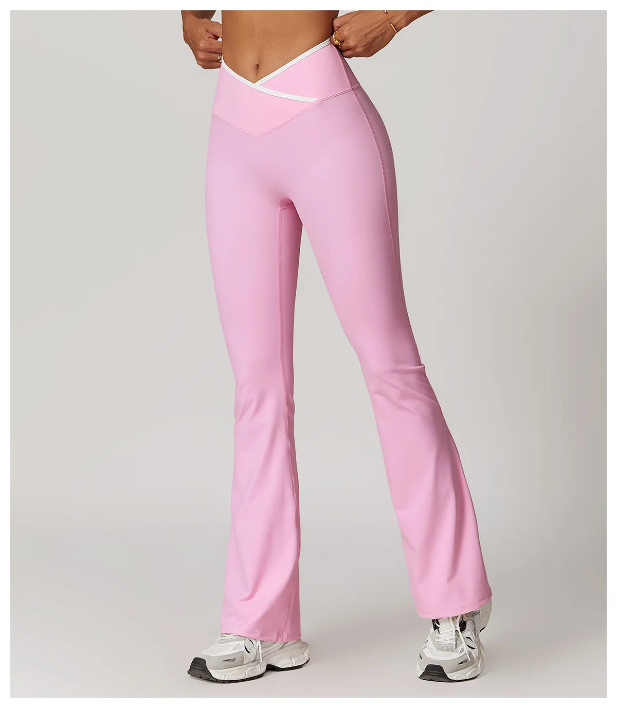 Bell-bottoms Female Leggings Tights High Waist Sexy V-shaped Waist Fitness Pants Women Gym Workout Leggings Running Yoga Legging