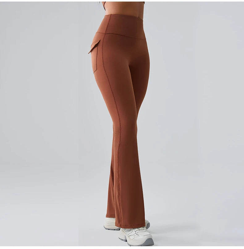 Yoga Pants Sport Leggings Women Flared Yoga Pants High Waist Wide Leg Pants Push Up Woman Tight Fitness Workout Gym Bell-bottoms
