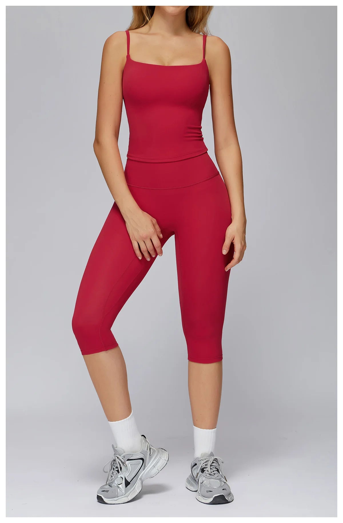 Yoga Set 2PCS Women Sportswear Workout Clothes Seamless Athletic Wear Gym Legging Fitness Bra Crop Top Long Sleeve Sports Suits
