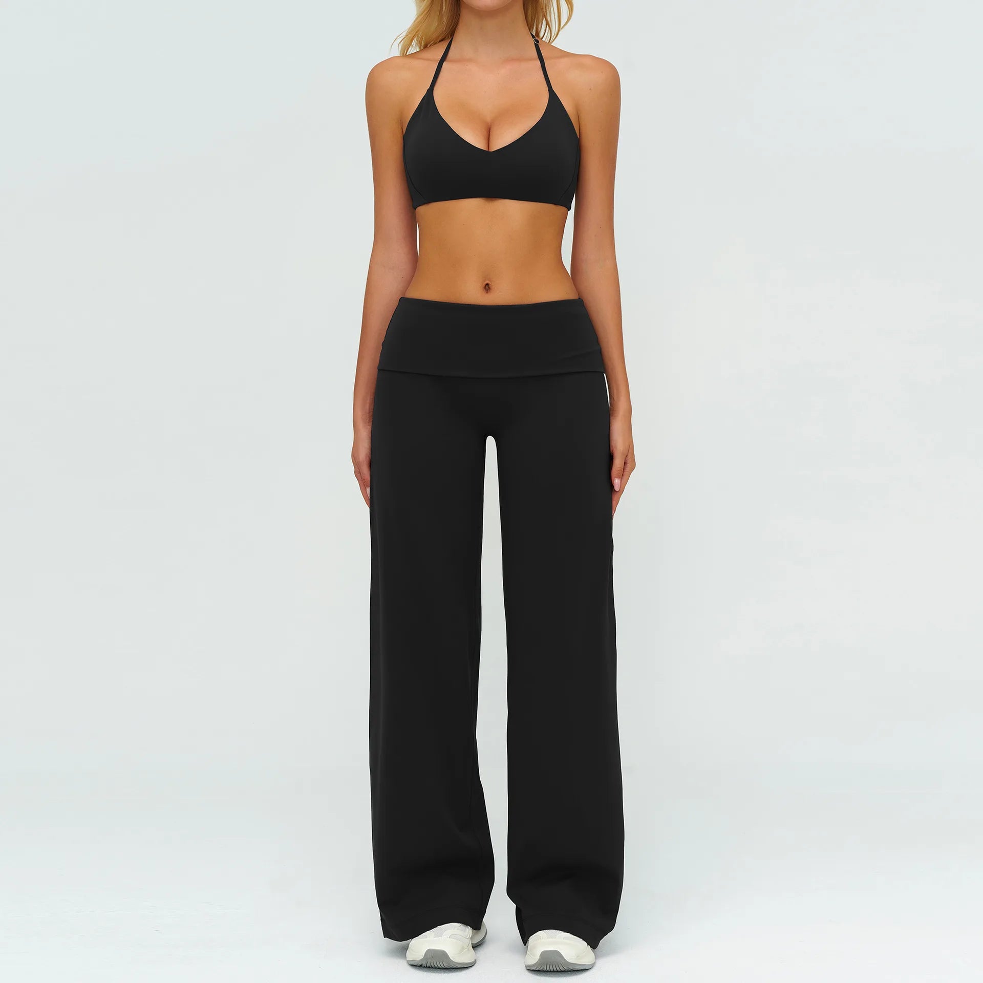 2/3PCS Women Tracksuit Yoga Set Sportswear Workout Clothes Athletic Wear Gym Outfit Fitness Bra Crop Top Long Sleeve Sports Suit