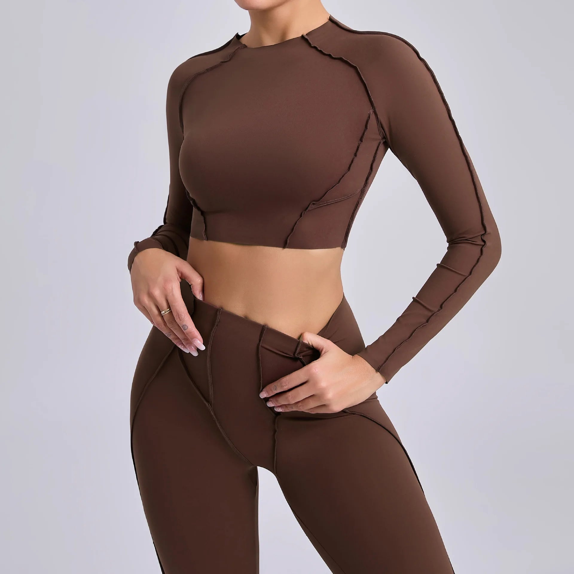 Long Sleeve Workout Top Gym T-shirt Pilates Clothes Women Active Wear Sports Shirt Elastic Fitness Yoga Clothing Running Shirts