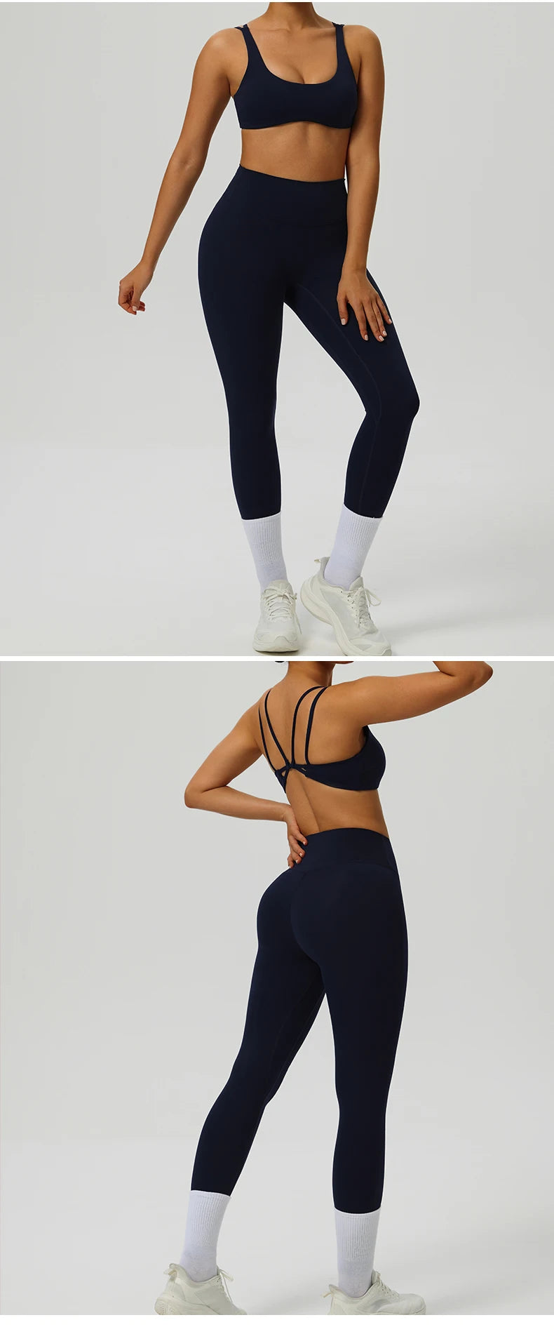 2 Pieces Yoga Set Women's Tracksuit Workout Sportswear Gym Clothing High Waist Leggings Fitness Shorts Push Up Bras Sports Suits