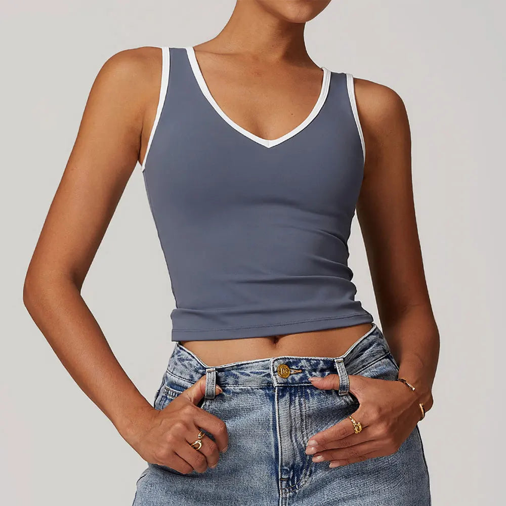 Backless Yoga Tank Top Sexy Fitness Yoga Underwear Women's Sports Bra Push Up High Strength Fitness Bra Running Gym Fitness Tops