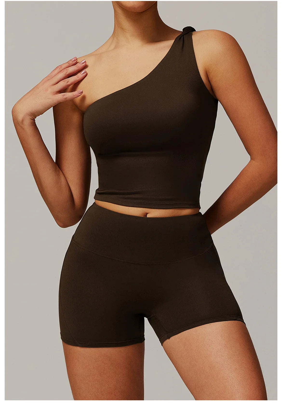 Single Shoulder Tank Top Women Gym Women Sports Underwear Push Up Crop Top Fitness Bra Breathable Running Athletic Sportswear