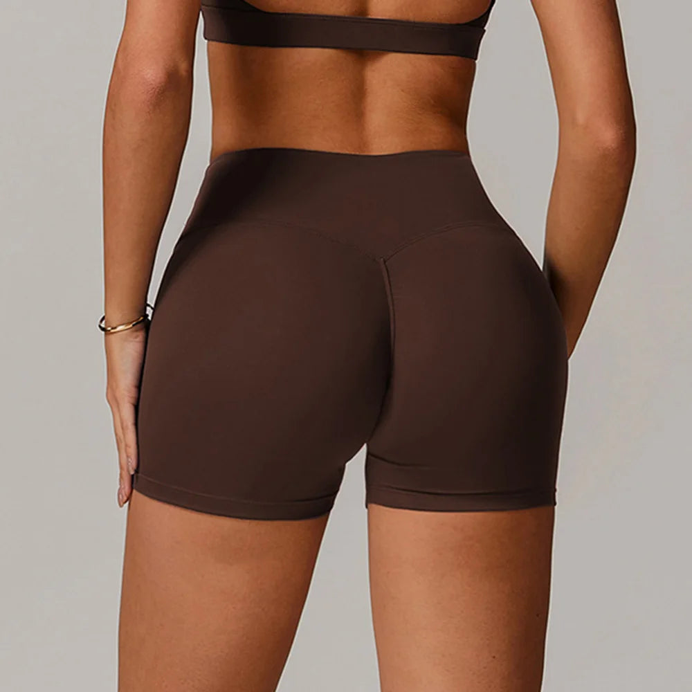 Shorts Gym Women Sports Shorts High Elasticity Yoga Clothing Absorbent Short Sets Push Up Pants Cycling Jogging Fitness Legging