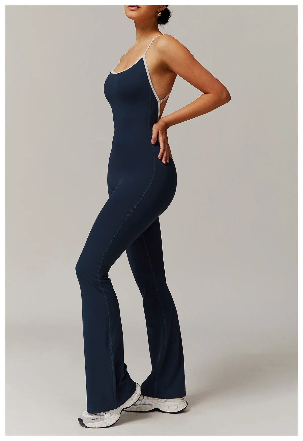 Sexy Back V Jumpsuit Gym Set Women Training Yoga Suit Sportswear Women Sports Jumpsuit Fitness Rompers Stretch Workout Bodysuits