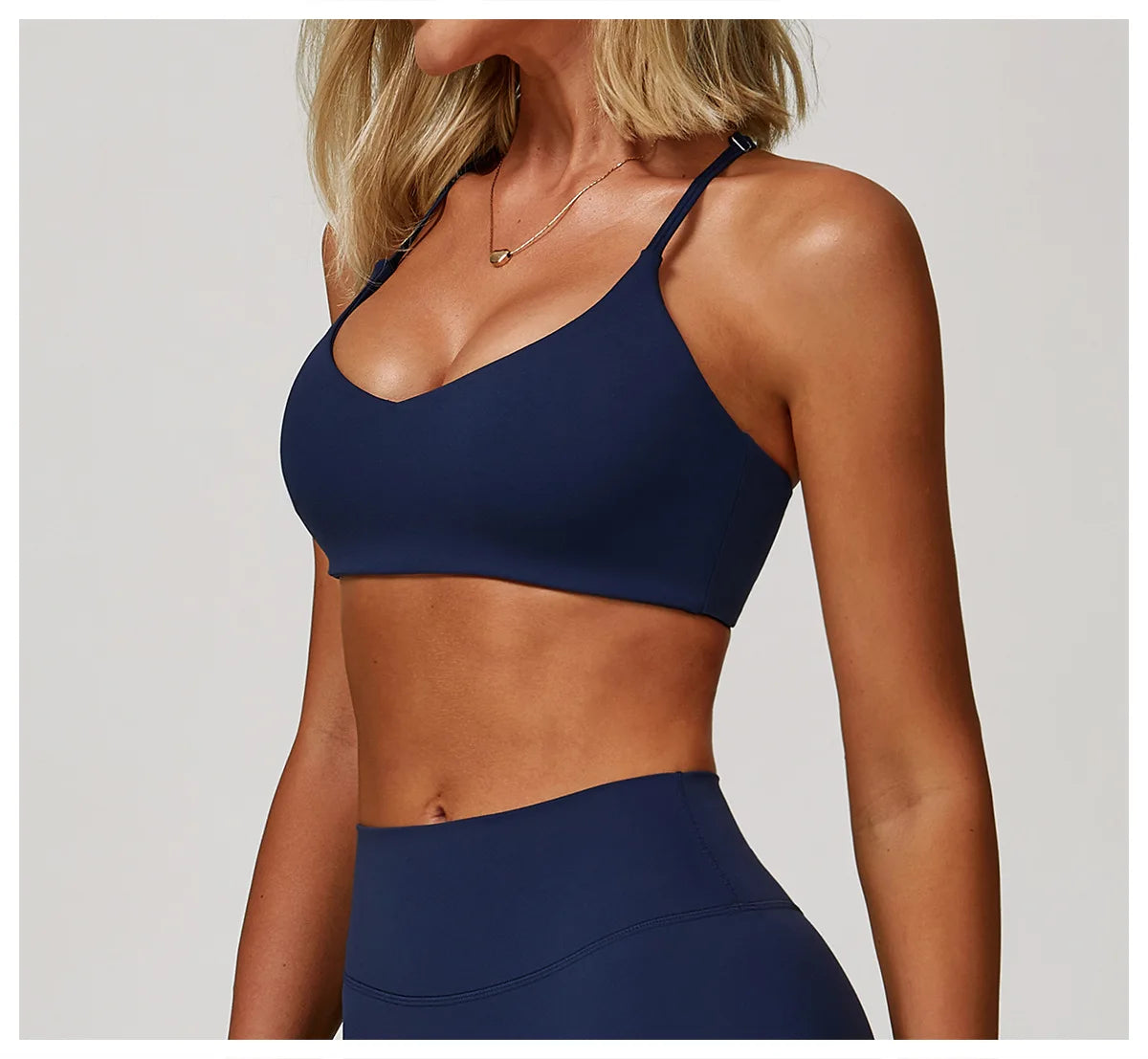 Sexy Women Tops Back Cross Strap Tank Top Push Up Running Impact Sports Bra Breathable Soft Fitness Beauty Solid Color Yoga Bra