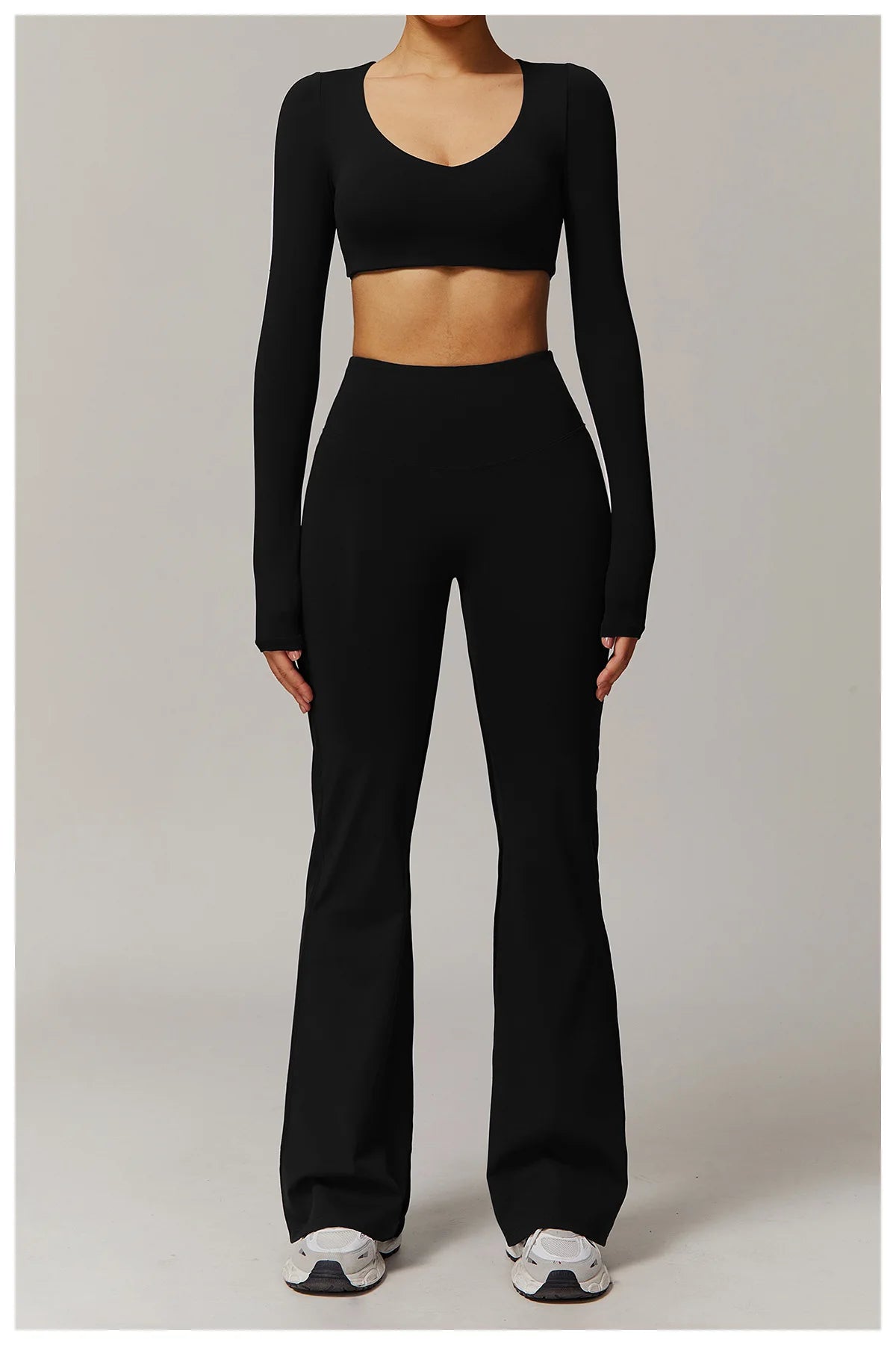 Gym Leggings Women Bell-bottoms Yoga Pants Sexy High Waist Lifting Leggings Pants Women Sports Clothing Fitness Wide Leg Pants