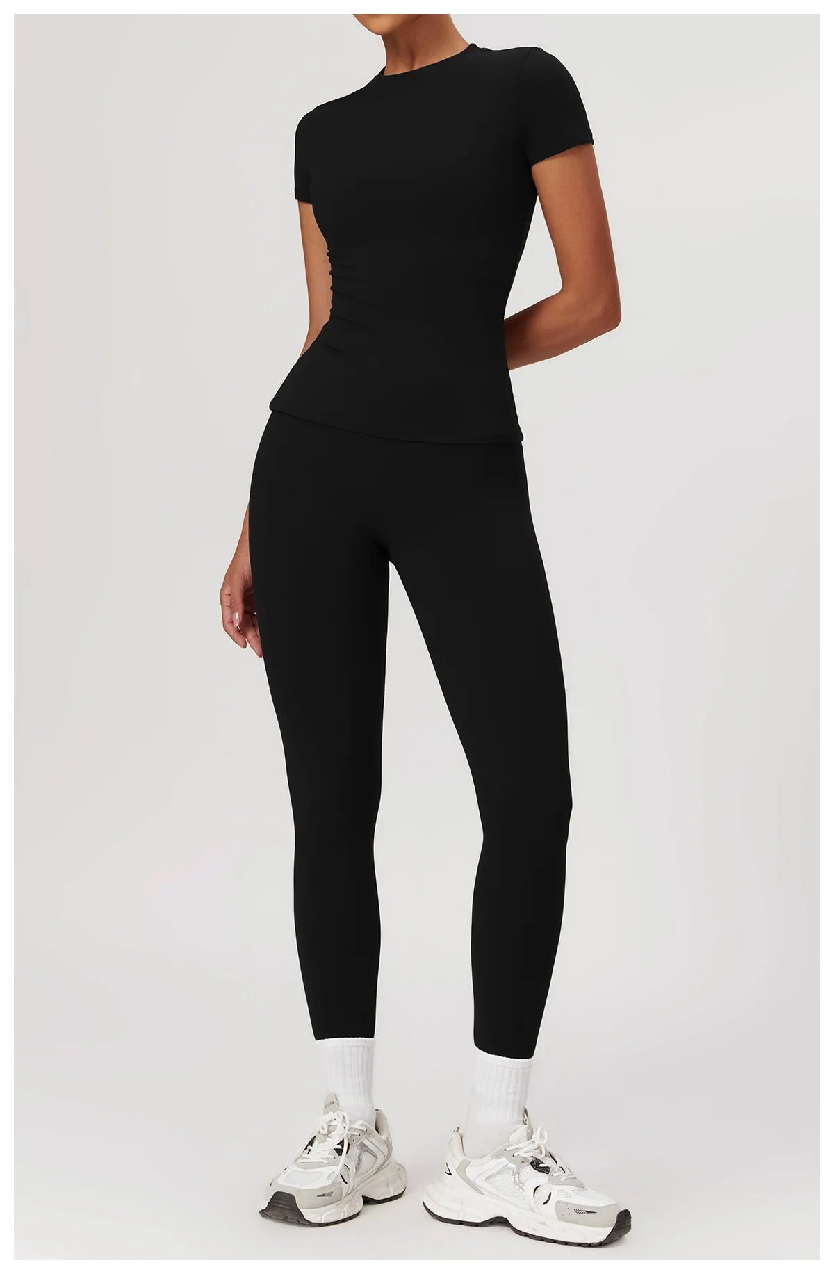 2PCS Yoga Set Workout Sets Women Clothes Gym Tracksuit Push Up Fitness Running Sportwear Sport Bra Short Sleeved Leggings Suit