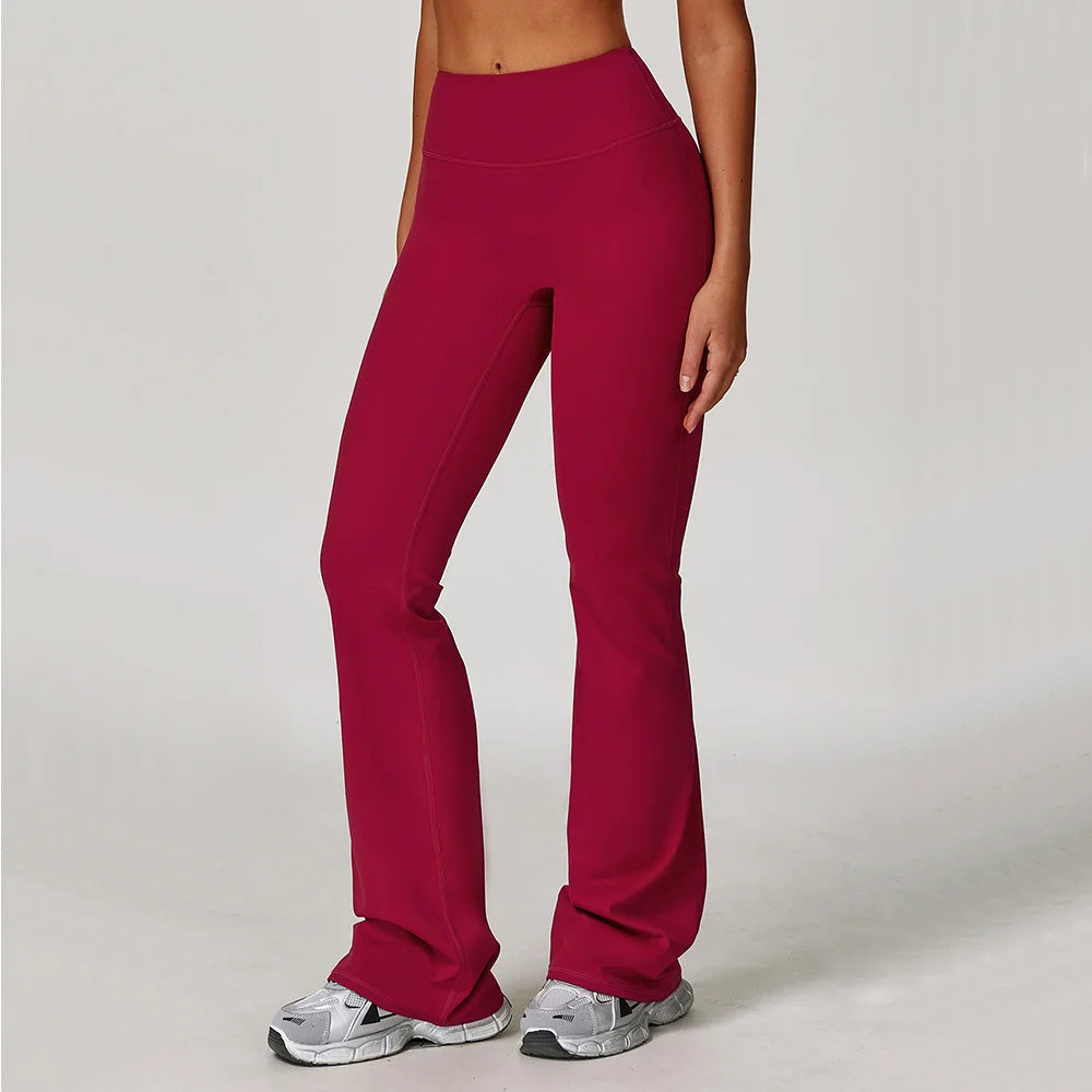 Wide Leg Pants Women Bell-bottoms High Waist Yoga Leggings High Stretchy Butt Lifting Breathable Sports Pants Women Gym Leggings
