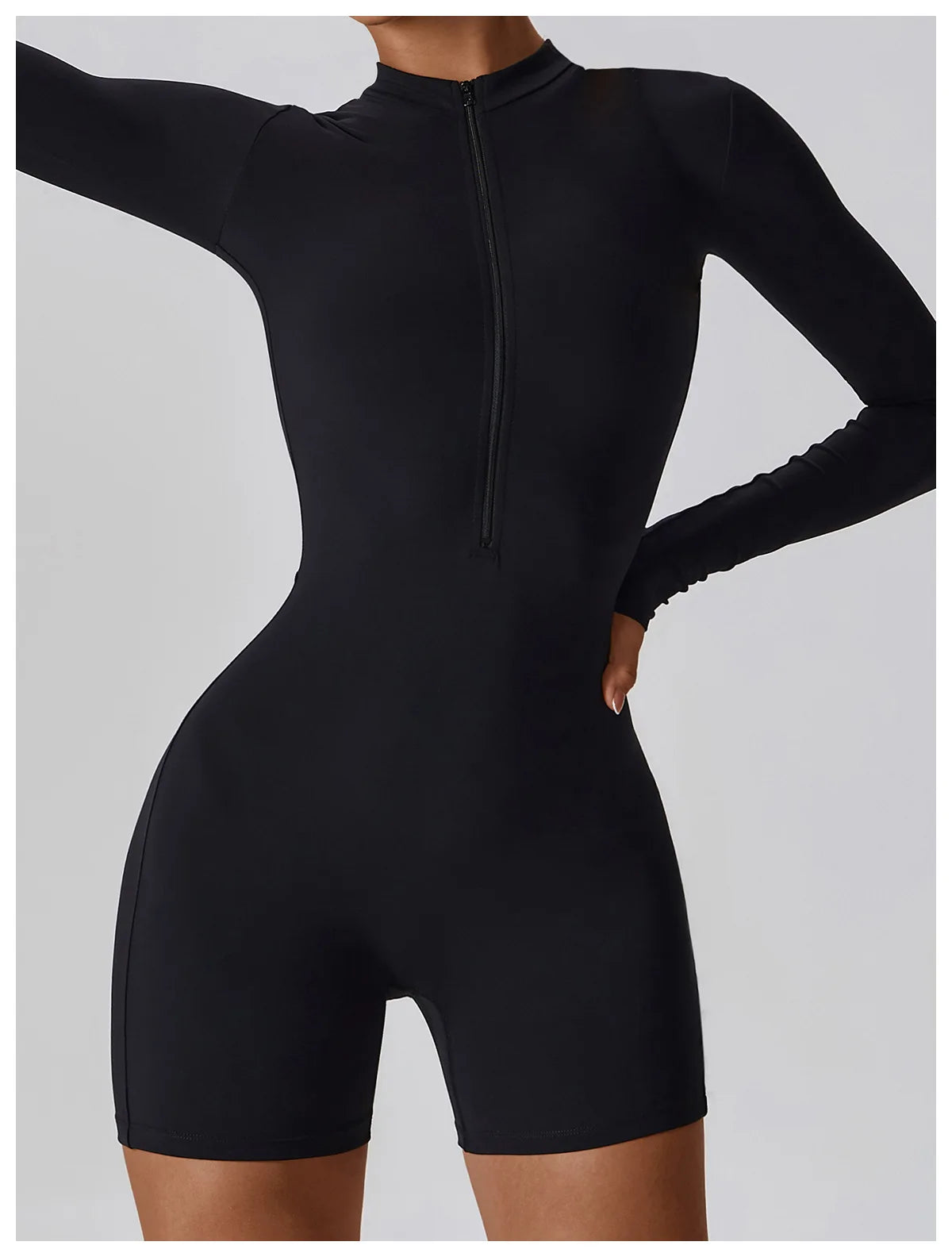 Zipper Long Sleeve Jumpsuits Women's Workout Tracksuit Sportswear Yoga Set Dance Fitness Bodysuit Sexy Gym Clothes Yoga Suit