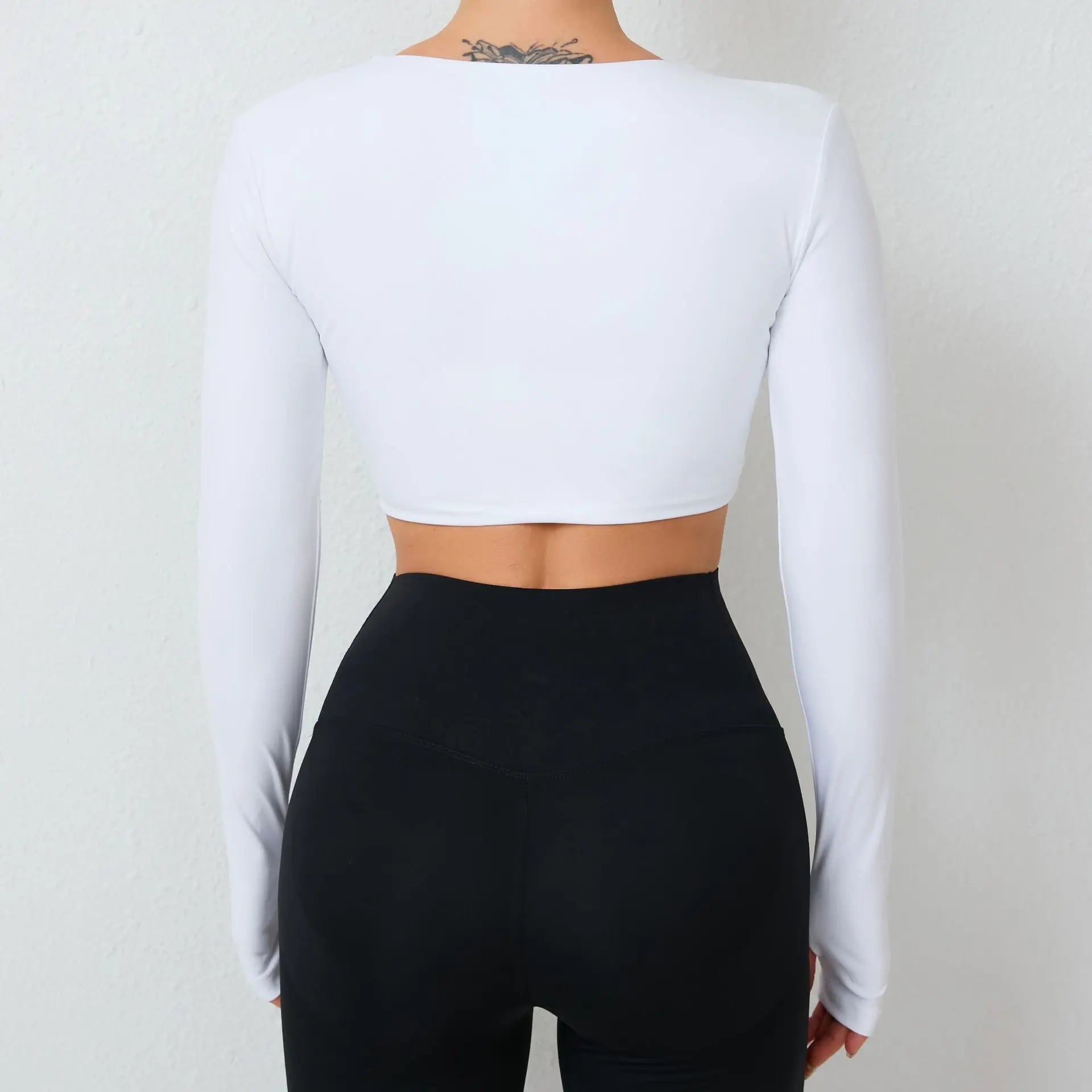 Women Yoga Shirts Crop Top Sexy Long Sleeves Shirts for Women Yoga Sports Fitness Running Gym Clothes Push Up Workout Tops