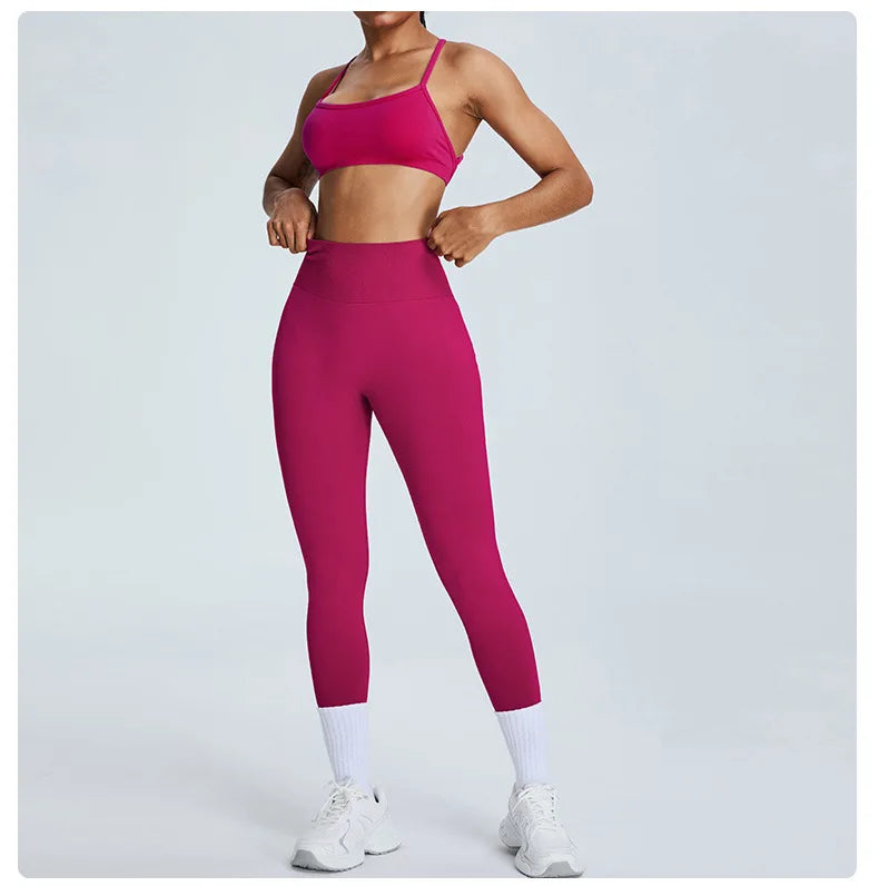 Seamless Fitness Women's Sport Leggings High Waist Elastic Solid Yoga Leggings Gym Jogging Quick Dry Push Up Slim Pants Female