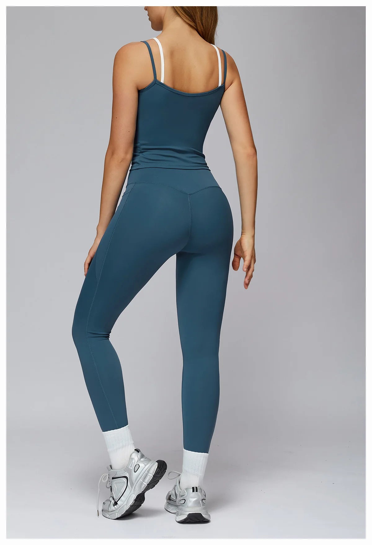 Sports Bra Women's Set 2PCS Professional Fitness Tank Top Bra Shockproof Running Leggings Yoga Suit Beautiful Back Bra Clothing