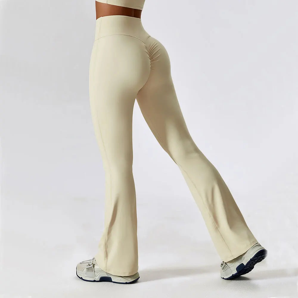Flare Leggings Yoga Pants Women High Waist Wide Leg Pant Women Gym Workout Fitness Sports Tight Flared Pant Latin Dance Trousers