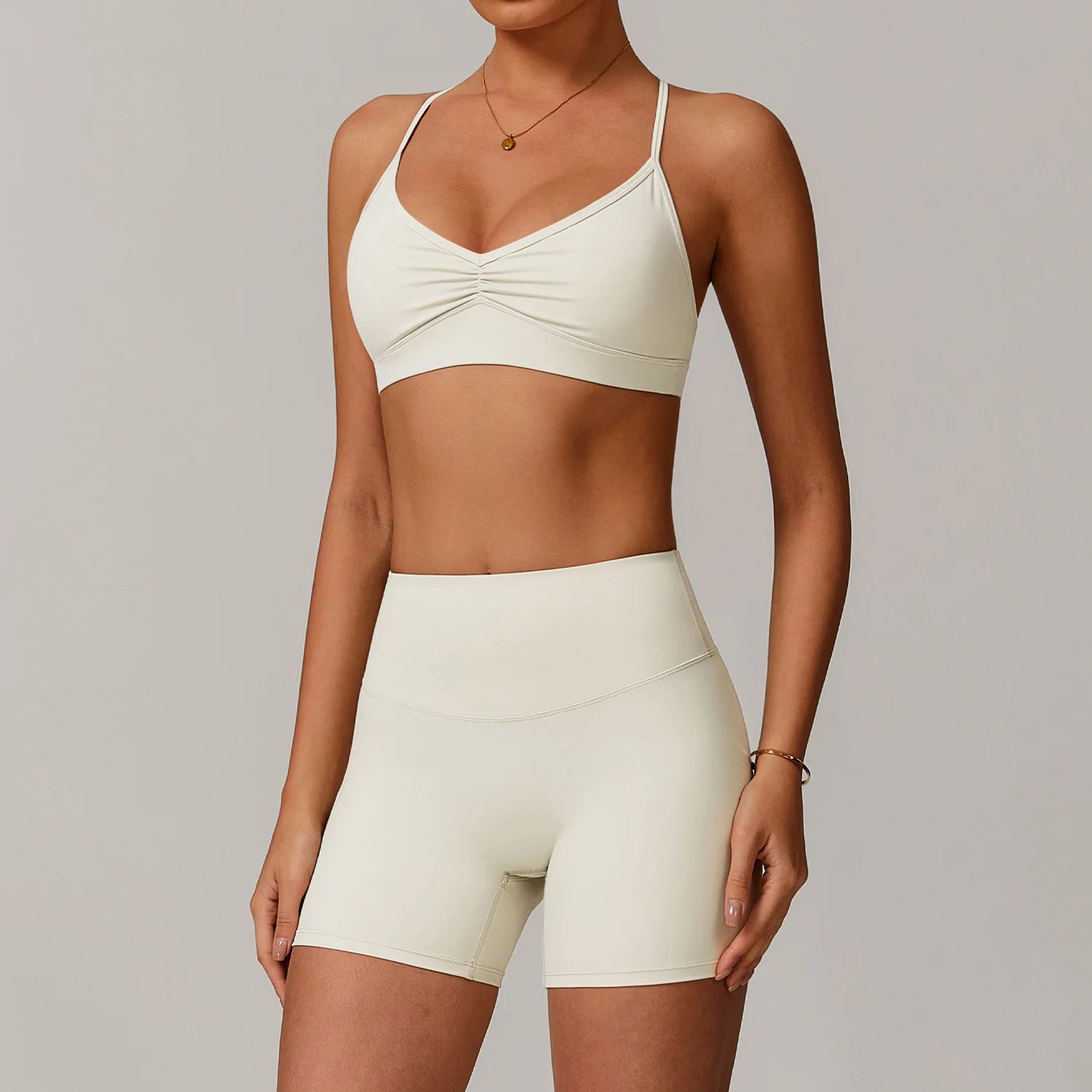Women's Tracksuit 2PCS Yoga Sets Sportswear Workout Fitness Long Sleeved Sports Bra High Waist Leggings Gym Clothing Sports Suit