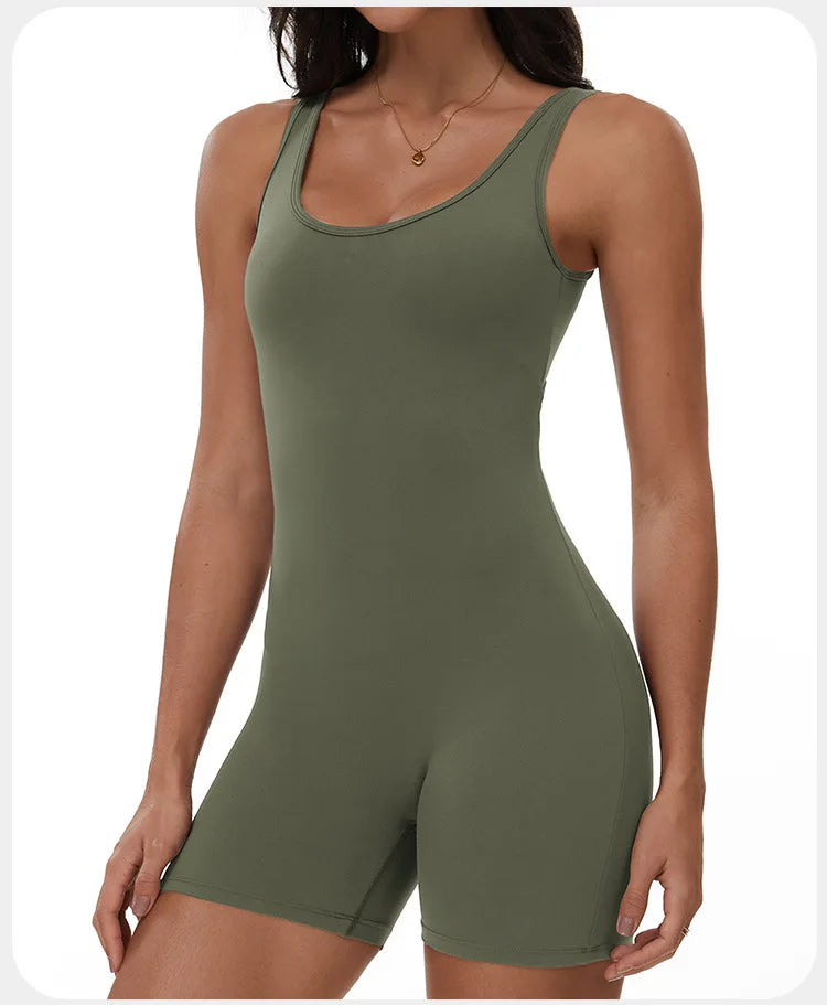 Yoga Jumpsuits Women Tracksuit Set Fitness Rompers Sexy One Piece Sports Bra Workout Bodysuit Sexy Back V Sportswear Gym Clothes