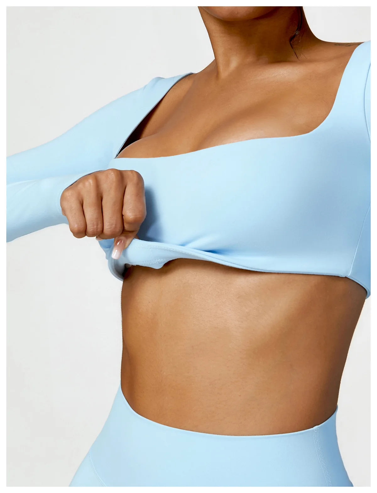 Winter Yoga Long sleeved Women's Outdoor Running Fitness Wear T-shirt Long sleeved Yoga Shirt Gym Push Up Workout Sports Top