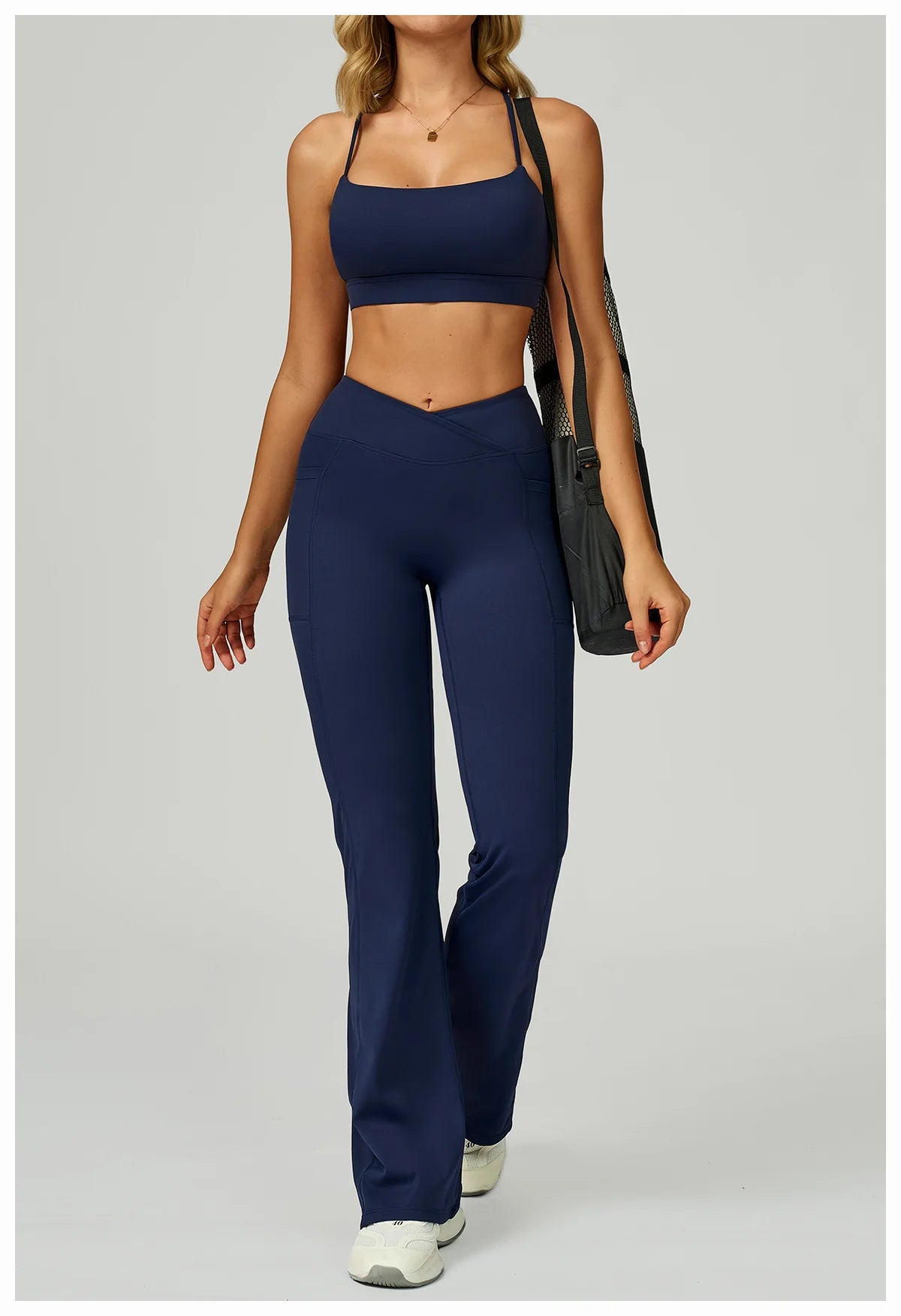 Flare Leggings Women Yoga Pants Bell-bottoms Yoga Trousers High Waist Fitness Pants Stretch Gym Casual Sports Wide Leg Pants