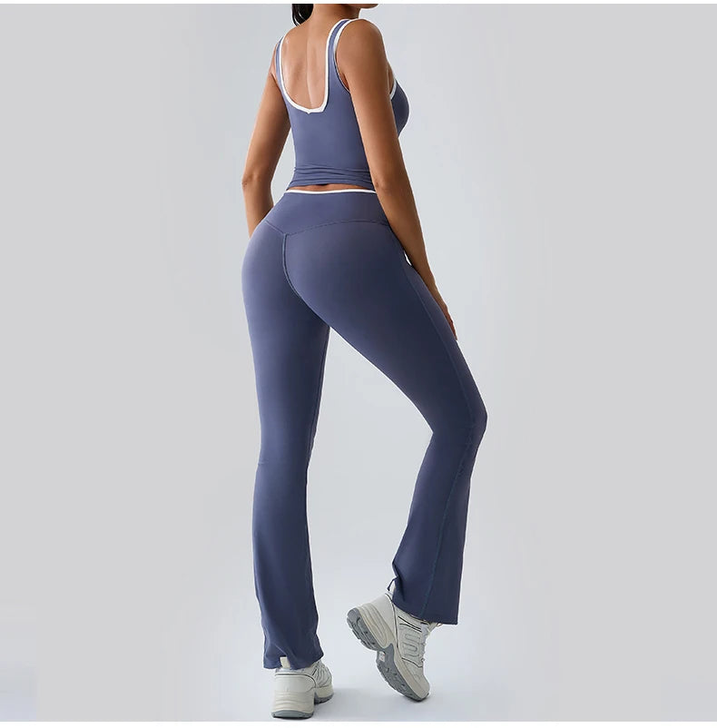 Women Tracksuit 2PCS Yoga Set Nude Feeling Workout Sets Gym Push Up Fitness Running Workout Sportwear Sport Bra Leggings Suit
