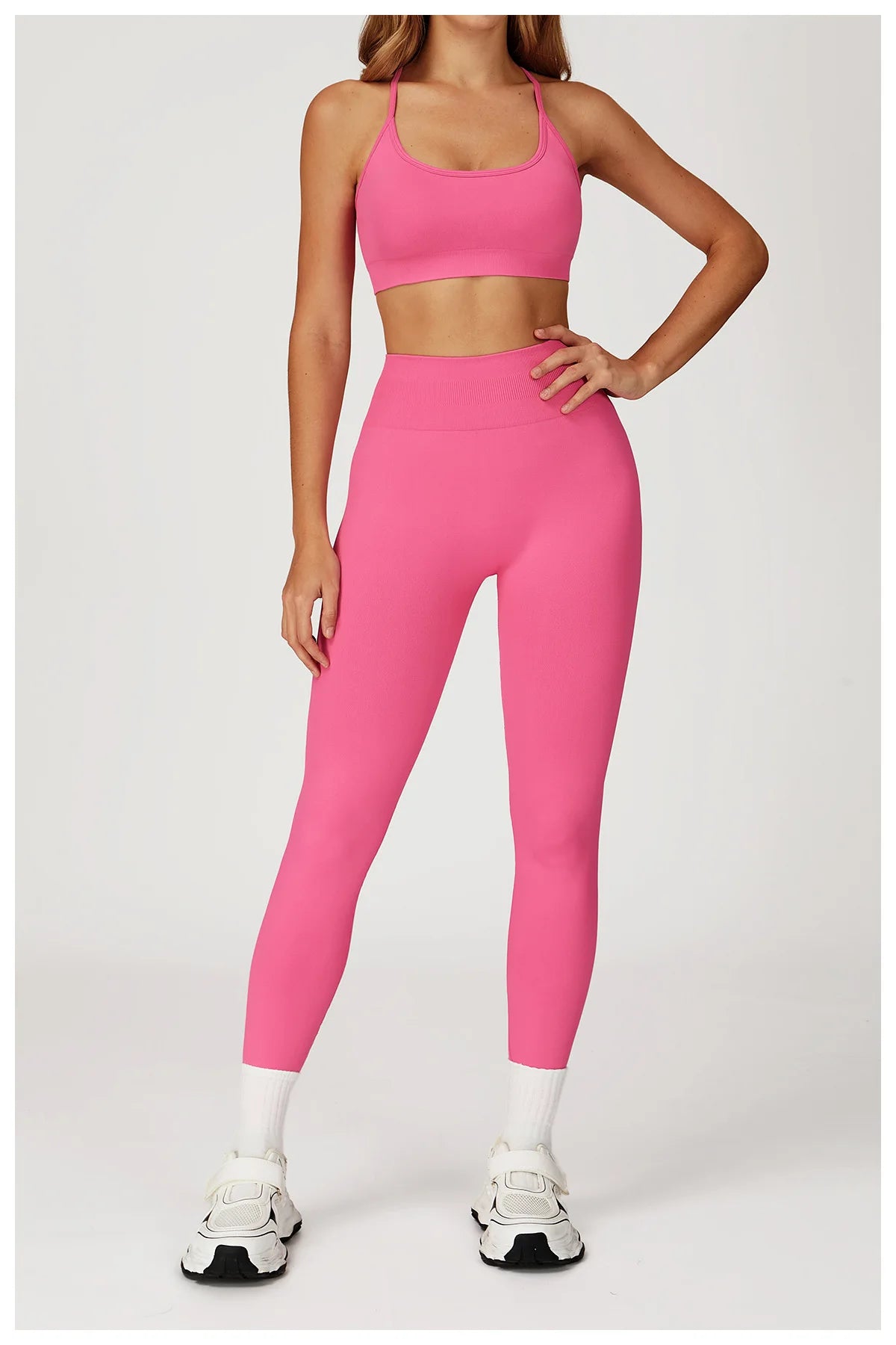 Breathable Sports Bra Anti-Sweat Fitness Top Women Yoga Bra Crop Top Push Up High Strength Sport Bra Seamless Gym Workout Top