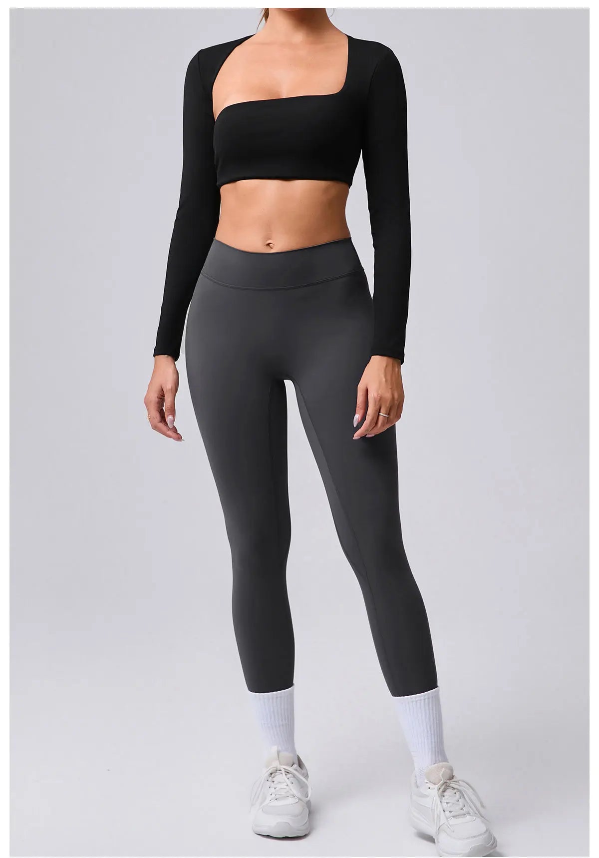 Women Yoga Shirts Crop Top Sexy Long Sleeves Shirts for Women Yoga Sports Running Fitness Gym Clothes Push Up Workout Tops