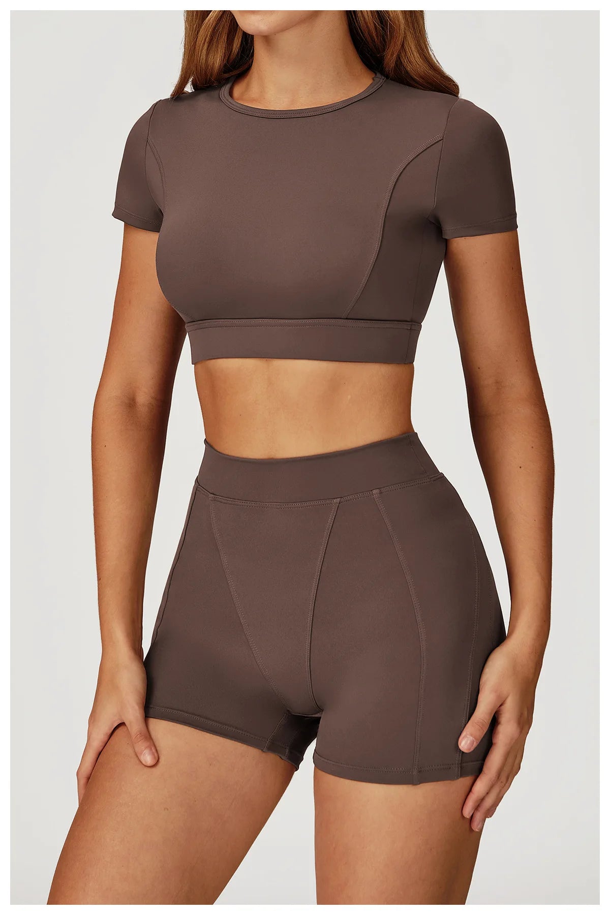 2PCS Yoga Set Gym Clothes Sportswear Yoga Suits For Women Outfits Fitness Set Tracksuits Sports Bra Gym Long Sleeved Leggings