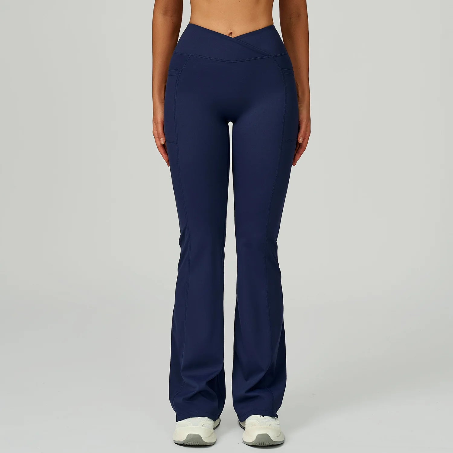 Flare Leggings Women Yoga Pants Bell-bottoms Yoga Trousers High Waist Fitness Pants Stretch Gym Casual Sports Wide Leg Pants