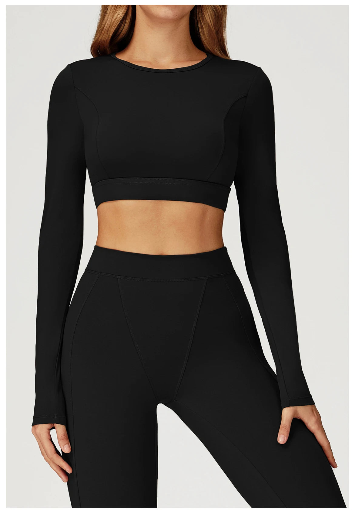 Women Yoga Shirts Crop Top Yoga Long Sleeves Shirts for Women Yoga Sports Running Fitness Gym Clothes Push Up Workout Tops