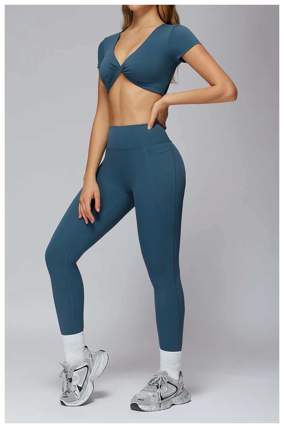 Yoga Top Women Sport T Shirts Fitness Clothes Workout Short Sleeve Top Yoga Shirt Gym Running Back Hollow Out Push Up Sport Top