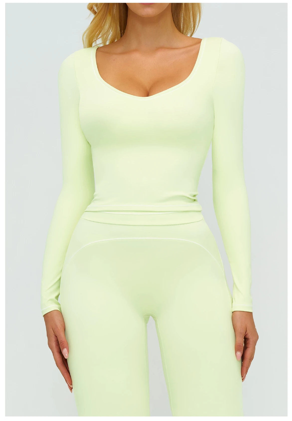 Yoga Shirts Women's Yoga Long Sleeve Fitness Long Sleeve Running Gym Clothes Workout Dry Fit Breathable High Elastic Sports Top