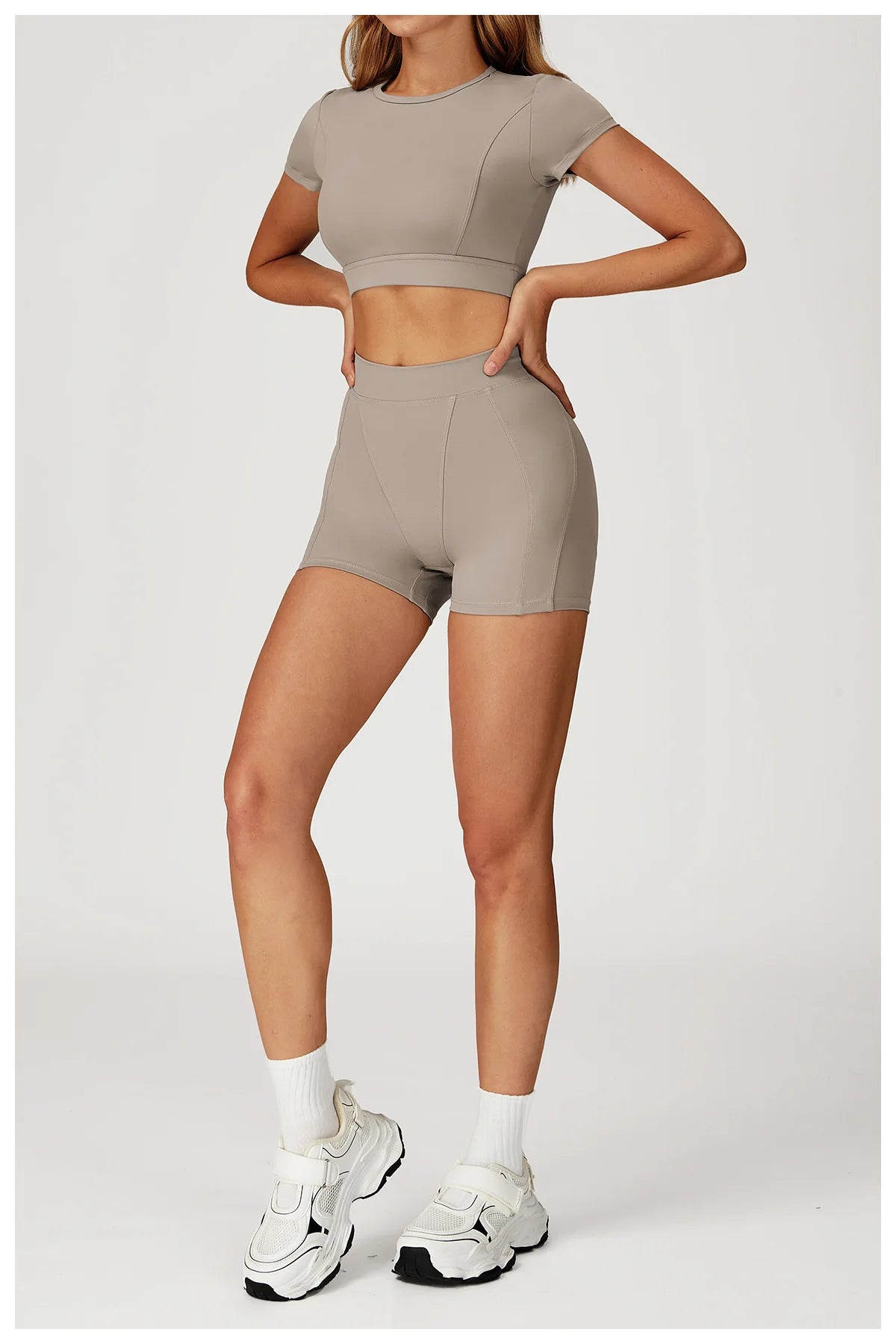 2PCS Yoga Set Gym Clothes Sportswear Yoga Suits For Women Outfits Fitness Set Tracksuits Sports Bra Gym Long Sleeved Leggings