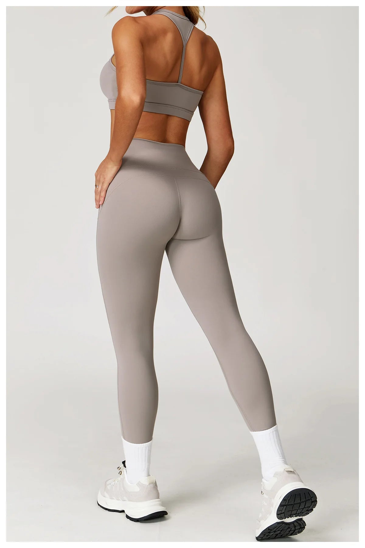 Yoga Set 2 Pieces Women Clothes Workout Outfits Fitness Sportswear Gym Tracksuit High Waist Leggings Sports Bra Athletic Wear
