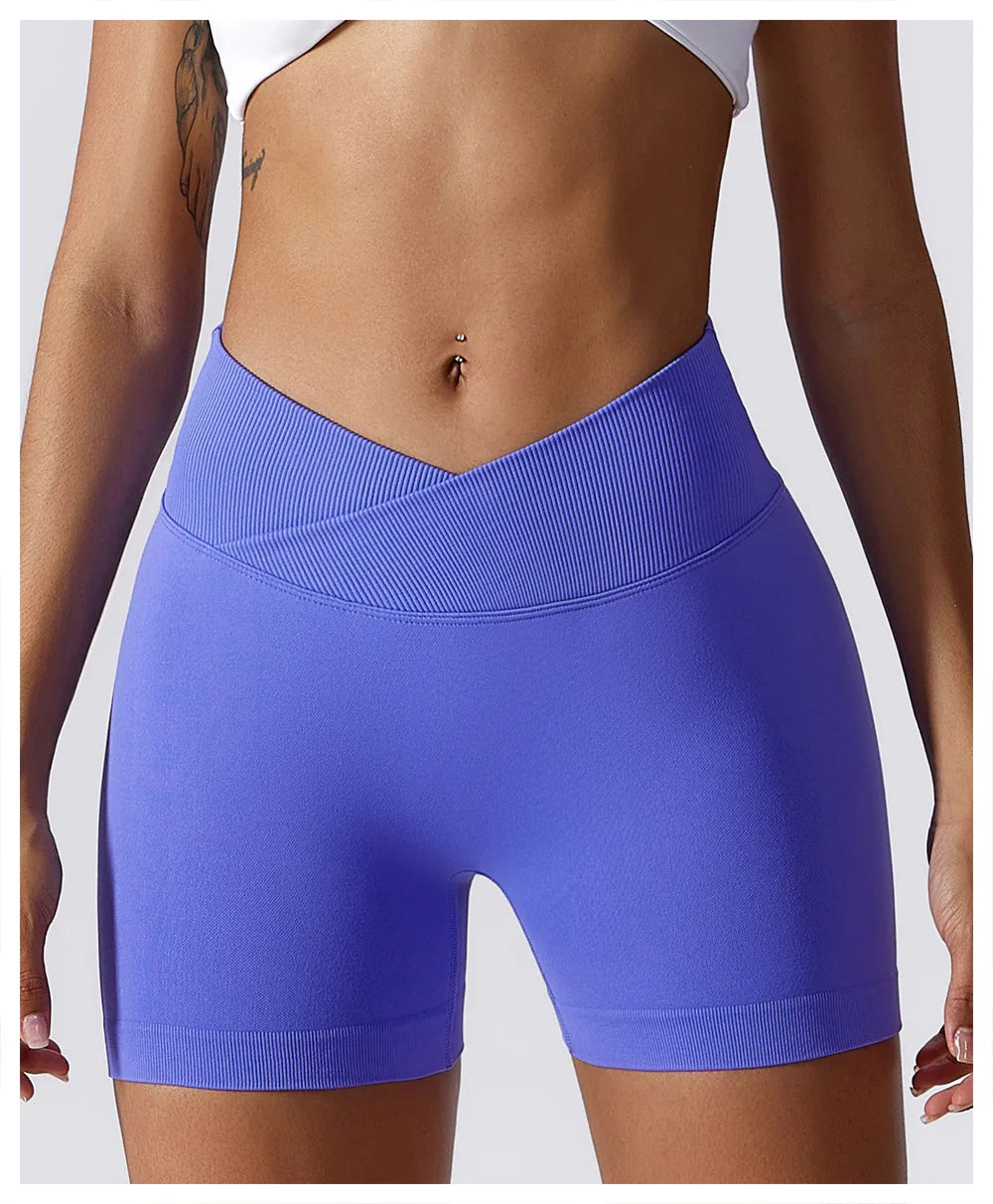 Summer Seamless Yoga Shorts High Waist Elasticity Sports Leggings Women Breathable Cycling Shorts Buttock Lift Gym Shorts Women