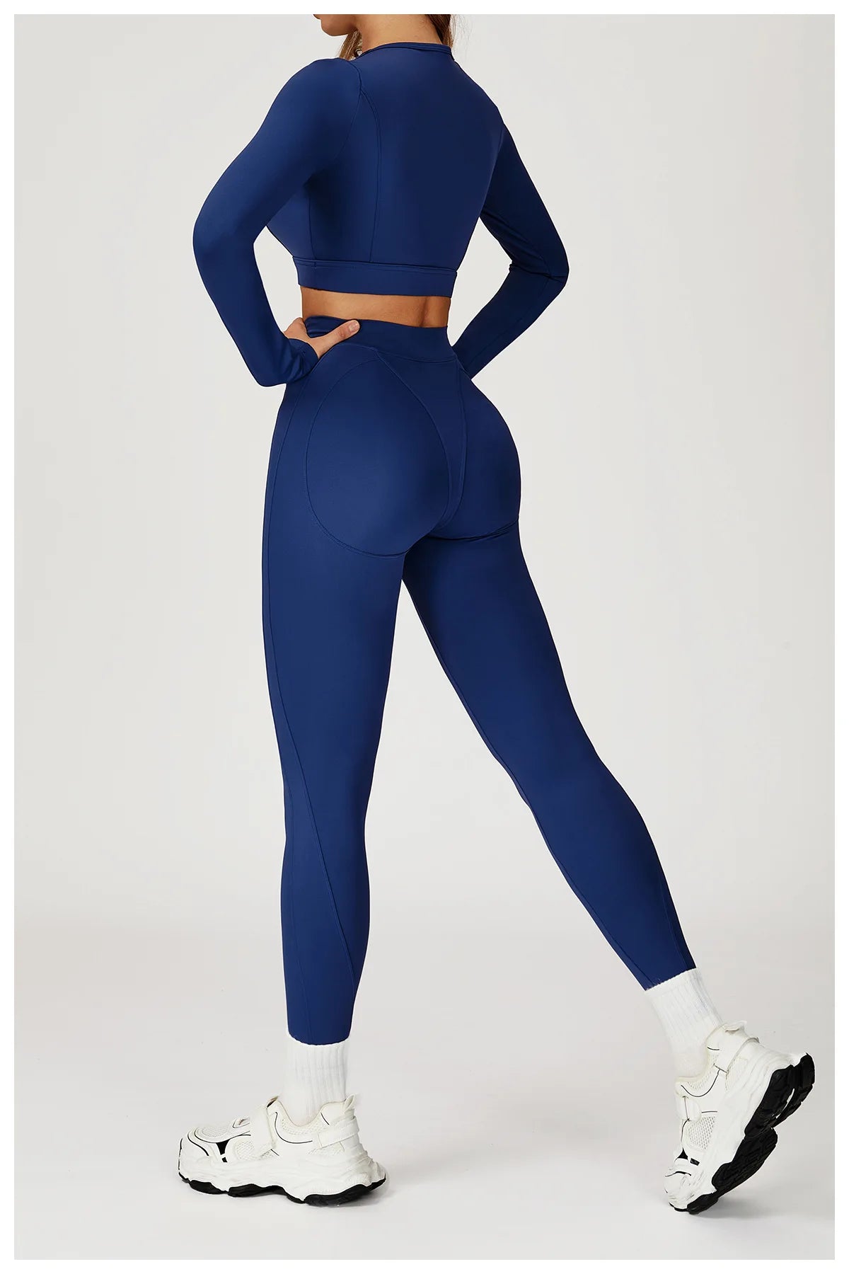 2PCS Yoga Set Gym Clothes Sportswear Yoga Suits For Women Outfits Fitness Set Tracksuits Sports Bra Gym Long Sleeved Leggings