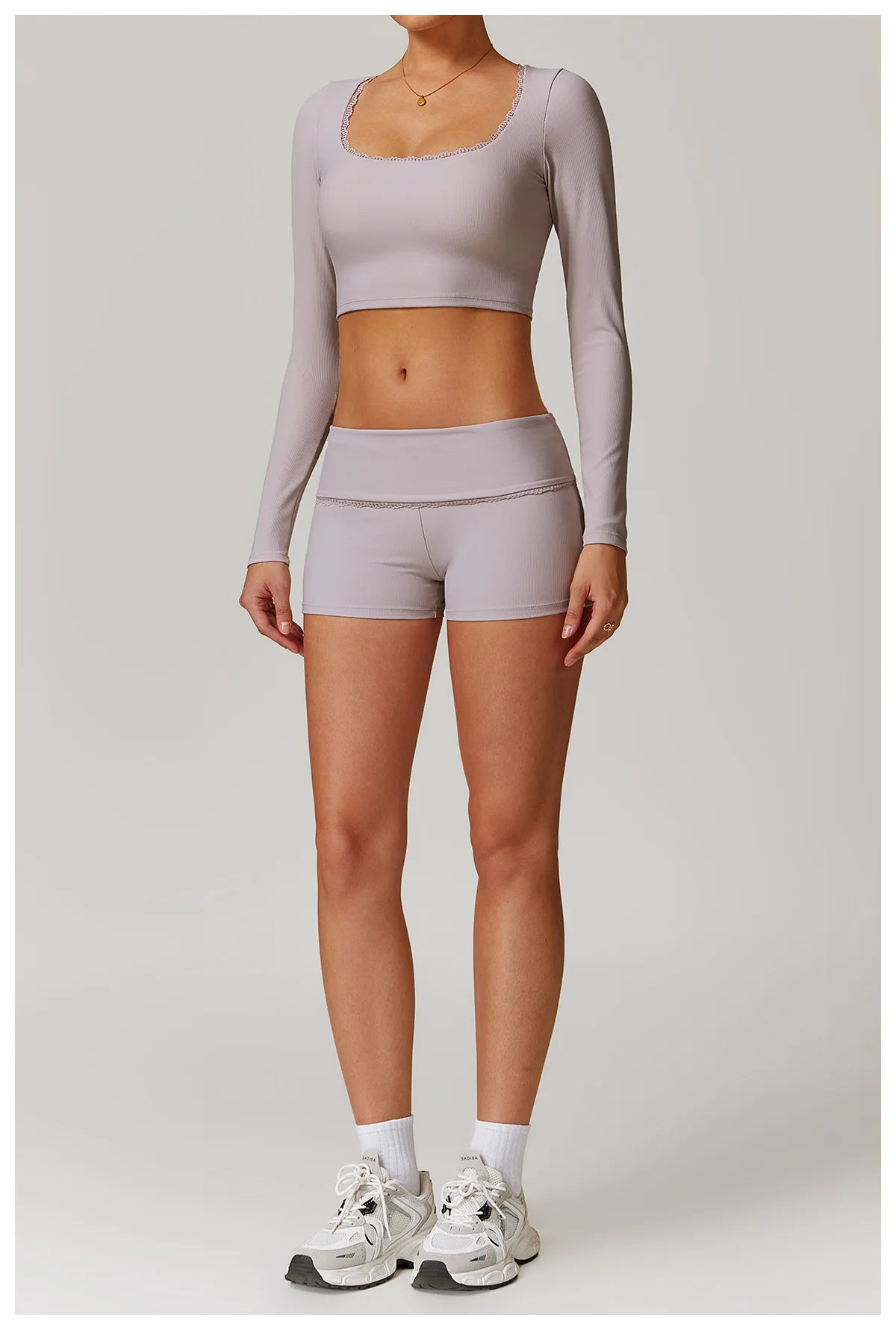 Ribbed Yoga Shirts For Women Long Sleeve Fitness Running Gym Clothes Push Up Workout Dry Fit Breathable High Elastic Sports Top