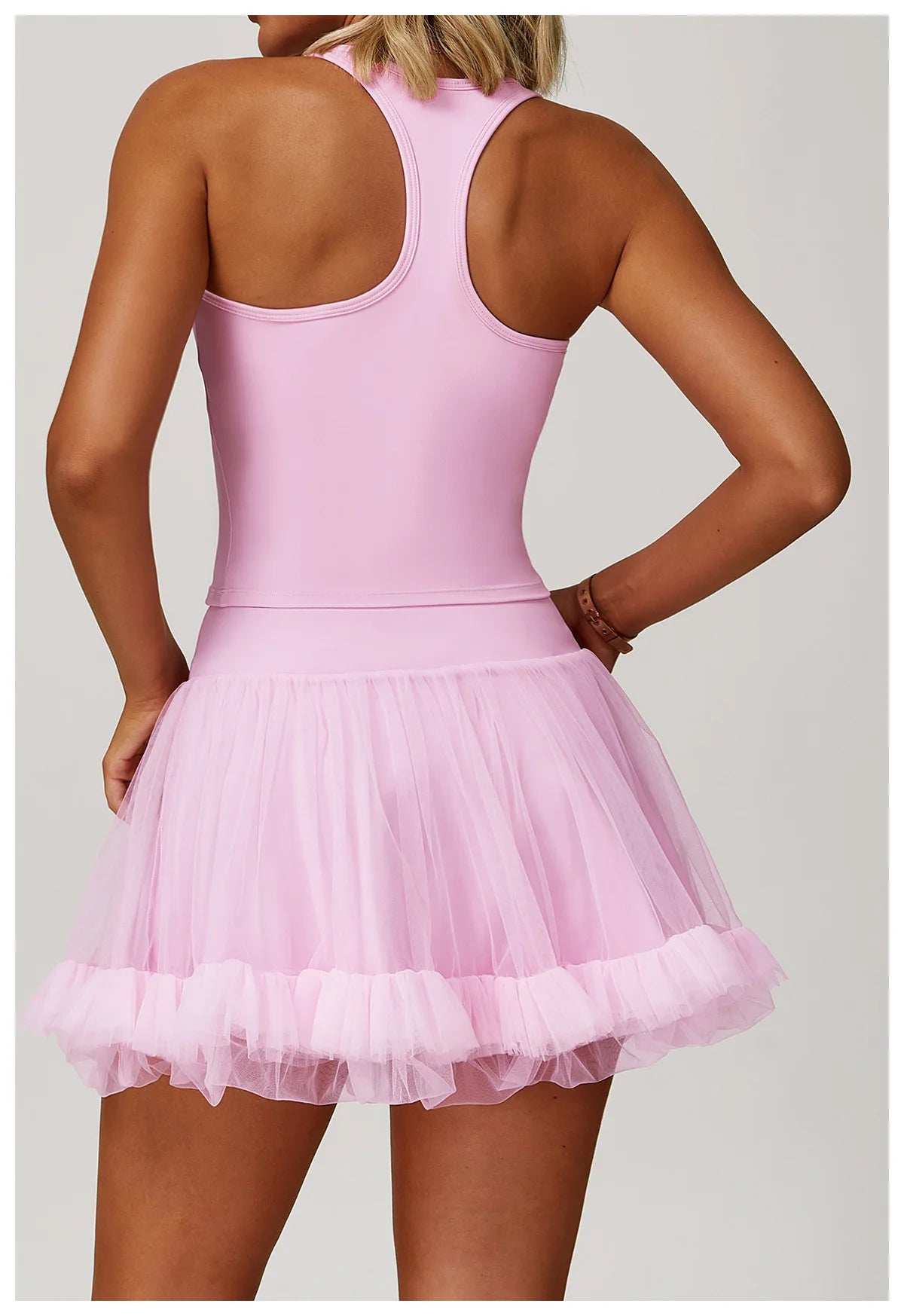 Summer Women's Yoga Short Skirt Anti Glare Short Skirt High Waist Tennis Skirt Casual A-line Half Skirt Mesh Sports Short Skirt
