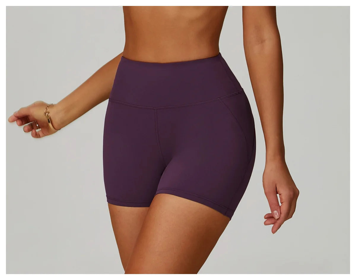 Impact Shorts Women Yoga Shorts High Waist Workout Lift Peach Butt Fitness Tight Gym Running Body Shaper Pants Casual Sportswear