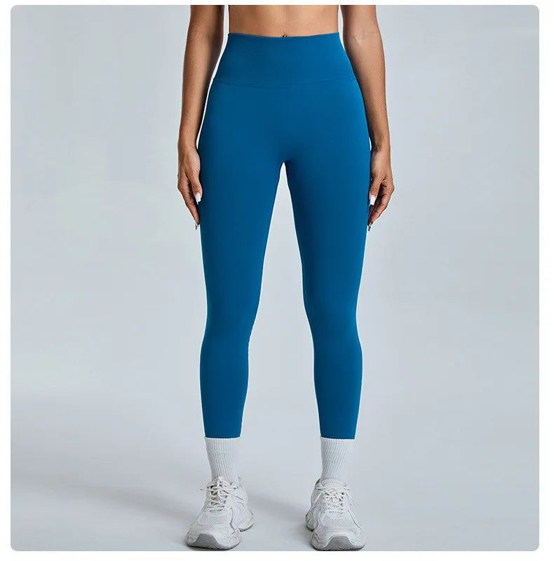 Seamless Fitness Women's Sport Leggings High Waist Elastic Solid Yoga Leggings Gym Jogging Quick Dry Push Up Slim Pants Female