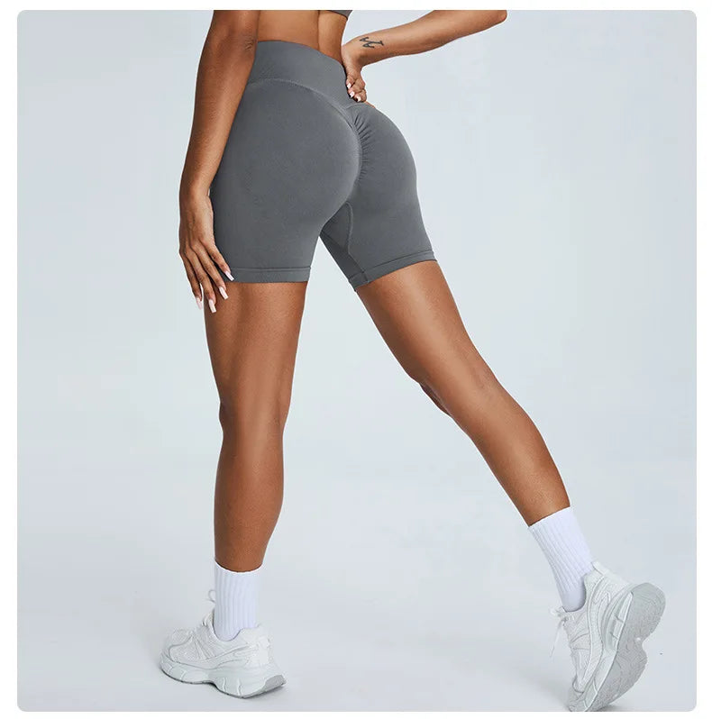 Seamless Yoga Shorts Women High Waist Workout Shorts Fitness Yoga Lift Butt Fitness Women Shorts Gym Short Running Sportswear