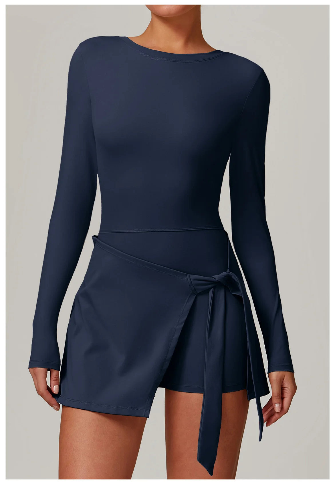 Short Sports Jumpsuit Long Sleeved Gym Set Women Yoga Clothes Rompers Workout One-piece Suit Female Outdoor Recreation Bodysuits