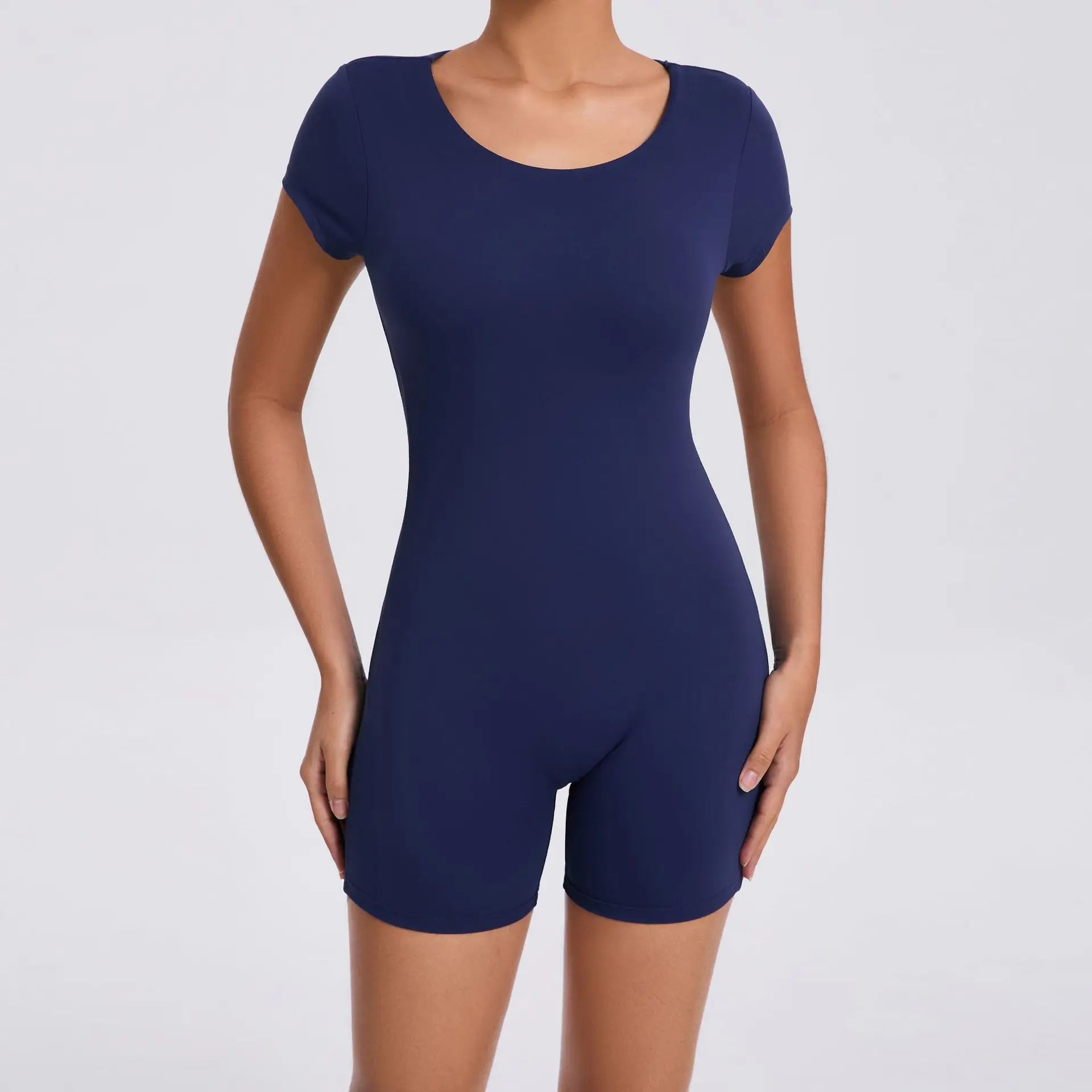 Jumpsuit Yoga Set Women Workout Set One Piece Sports Suit Short Sleeve Gym Clothes Push Up Fitness Set Bodysuit Sportswear