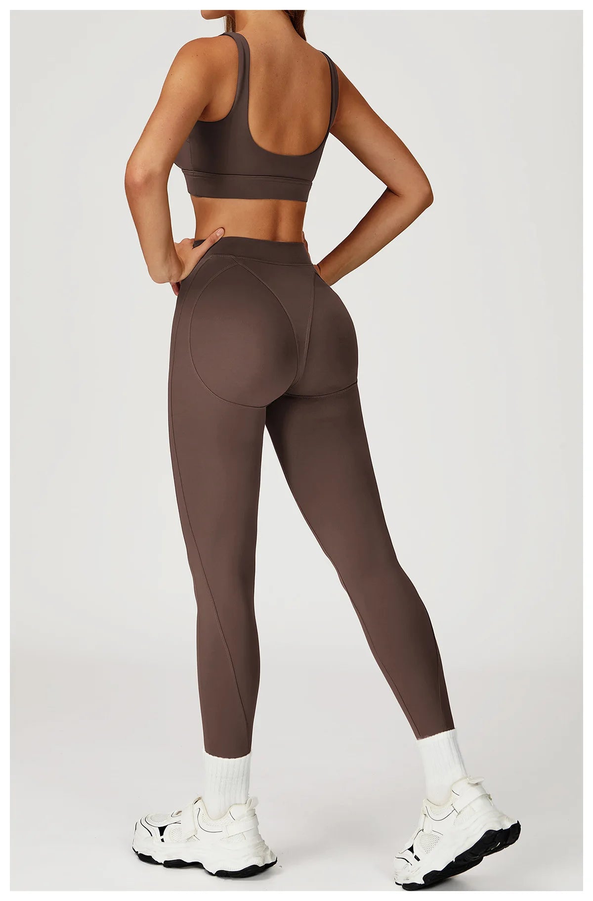 2PCS Yoga Set Gym Clothes Sportswear Yoga Suits For Women Outfits Fitness Set Tracksuits Sports Bra Gym Long Sleeved Leggings