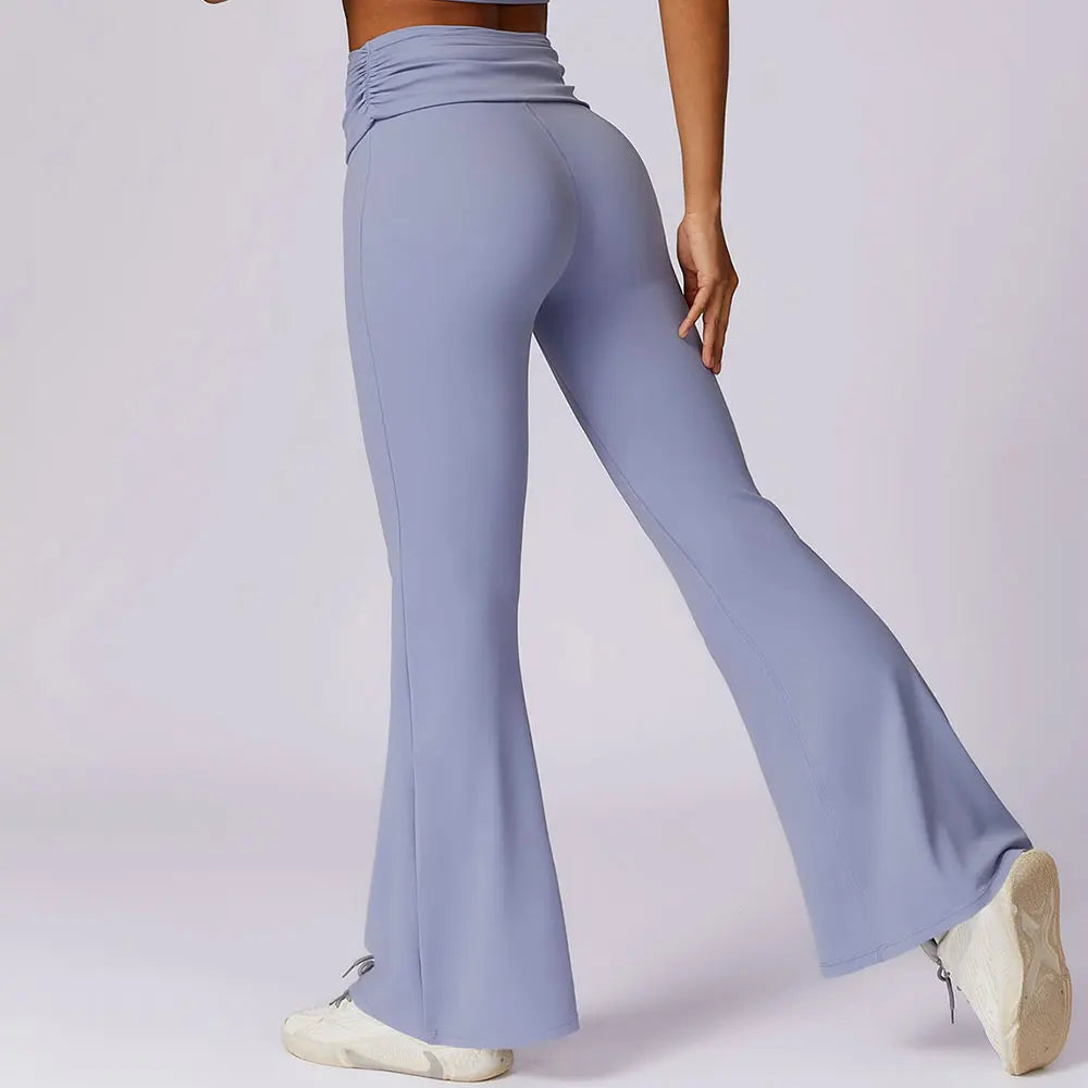 Workout Flare Leggings Yoga Pants Women High Waist Wide Leg Pant Women Gym Fitness Sports Black Flared Pant Latin Dance Trousers