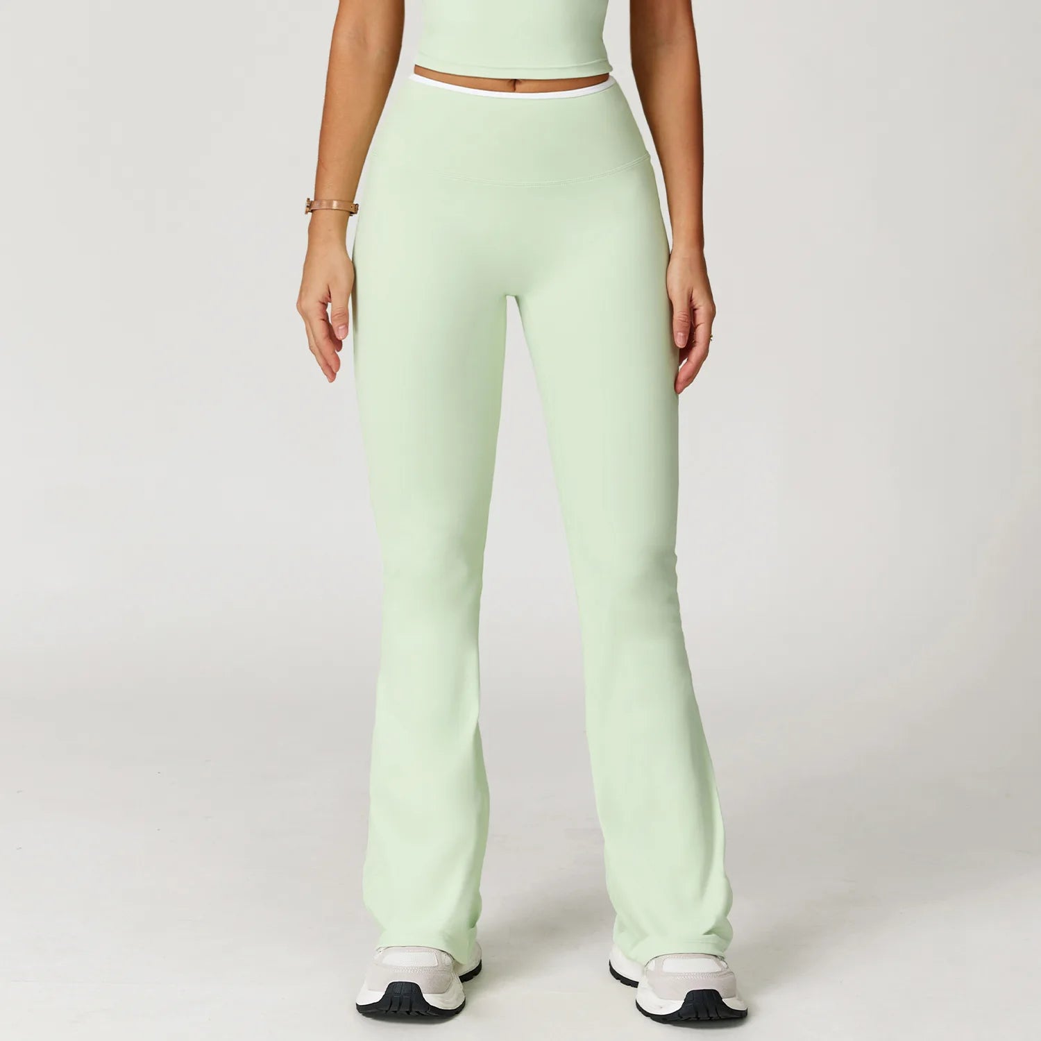 Flare Leggings Yoga Women High Waist Wide Leg Yoga Pants Impact Gym Sports Slim Flared Tights Pants Control Tummy Dance Trousers