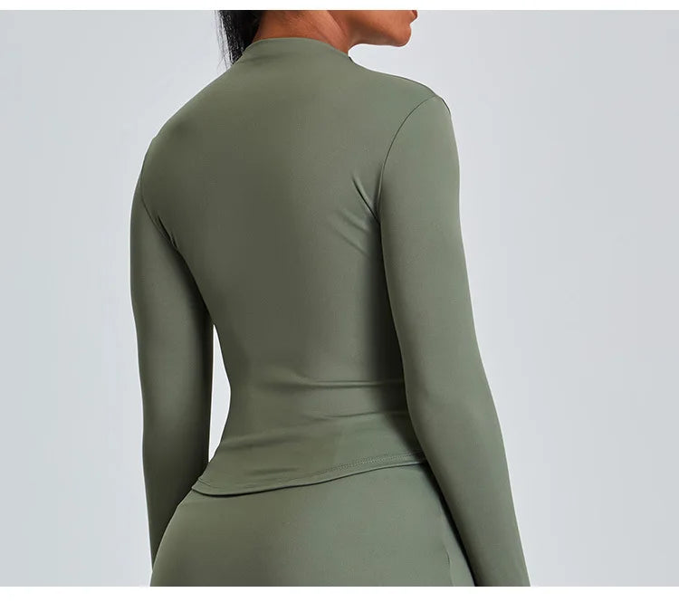 Yoga Shirts Women's Long Sleeve Top Running T-Shirt Push Up Workout Fitness Gym Sports Top Training Crop Top Solidcolor Clothes